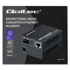 Qoltec Bidirectional Ethernet SWITCH Media Converter 1x RJ45 1x SFP| 1000Mbps | 5V Foto 35