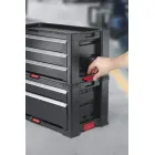 Instrumentu lāde ar 3 atviktnēm Drawers Tool Chest 56,2x28,9x26,2cm Foto 4