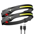 LED headlamp with IPX4 motion sensor USB-C 1200 mAh - black Фото num