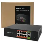 Qoltec FAST Ethernet PoE SWITCH | 8x RJ45 PoE | 2x RJ45 Uplink | 120W | 10/100 Mb/s Photo