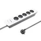 Qoltec Power strip | 5 sockets | 1.8m | White-grey Foto 2