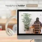 Headphone holder for the monitor white Photo