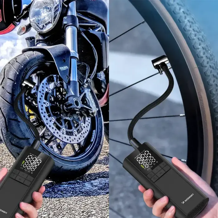 Wozinsky WPEP-8000 compressor, electric pump, 8000mAh power bank, flashlight - black Foto 16