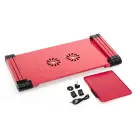 Desk for laptop uniwersal adjustable with cooling YL-803 red Foto 5