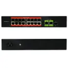 Qoltec Fast Ethernet PoE SWITCH | 16x RJ45 10/100 Mb/s |  2x RJ45 Uplink 1000 Mb/s | 1x SFP 1000 Mb/s Photo