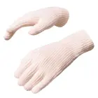 Braided phone gloves with cutouts for fingers - pink Фото num
