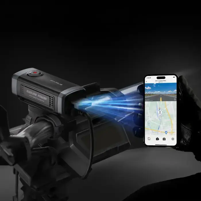 AKEEYO 710 Lite Handlebar Action Camera for Bikes and Motorcycles - Black Photo