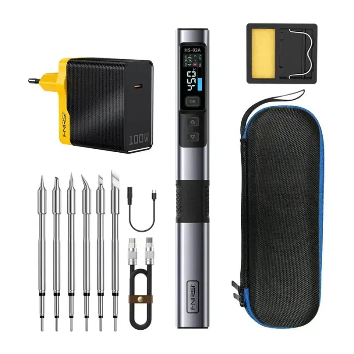 100 W smart soldering iron with FNIRSI HS-02A MAX tool kit Photo