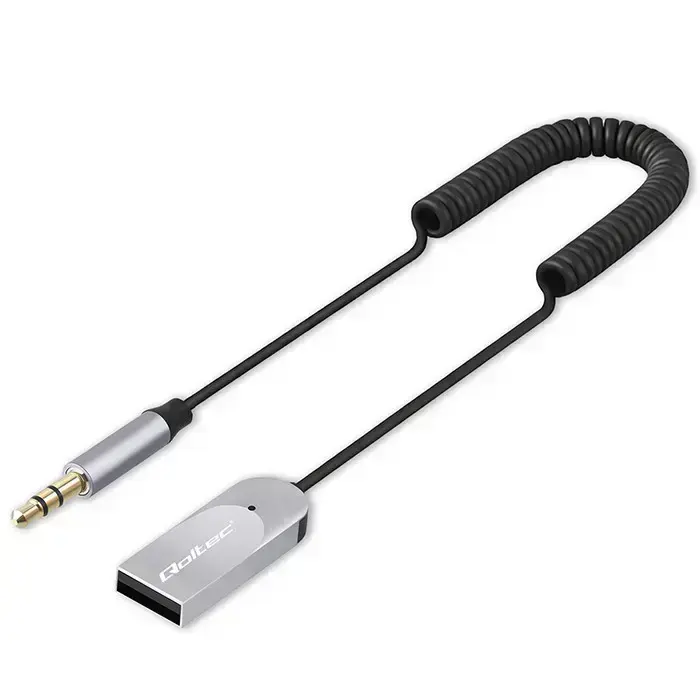 Qoltec Wireless Audio Receiver Adapter HiFi Home&Car | Bluetooth 6.0 | 2 x RCA | 1 x AUX 3.5mm | USB | Microphone Фото num