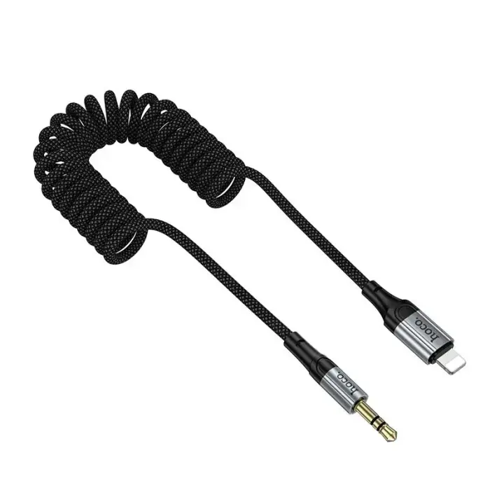 Cable AUX Jack 3,5 mm to Lightning Hoco 1,5 m UPA33A black Photo