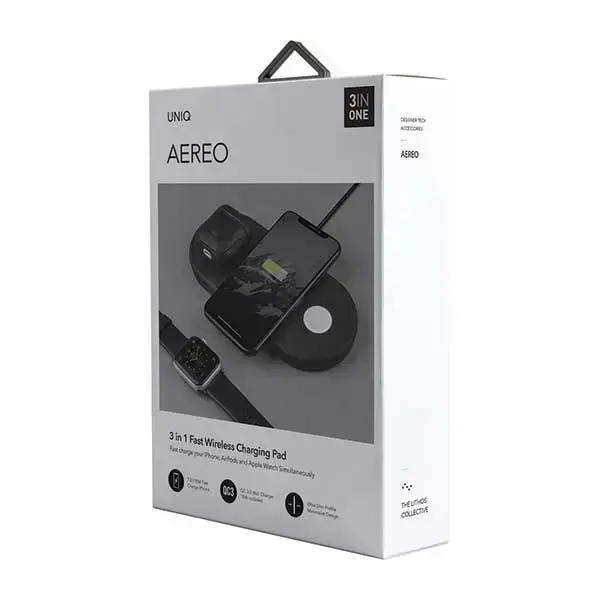 Uniq Order. induction Aereo 3in1 10W Fast charge black | charcoal black (LITHOS Collective) Фото num