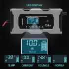 Qoltec Intelligent microprocessor charger 12V 10A | Rectifier with repair function for AGM GEL LiFePO4 battery | LCD Foto 4