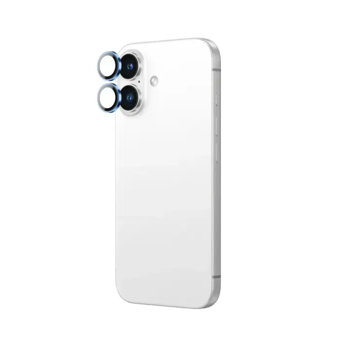 AmazingThing AR Aluminum 2 Lens Glass with Camera Lens Frame for iPhone 16 | 16 Plus - Blue Foto 3