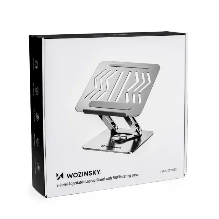 Wozinsky WRS-CPY84SS Aluminum Laptop and Tablet Stand + Free Smartphone Stand - Silver Фото num