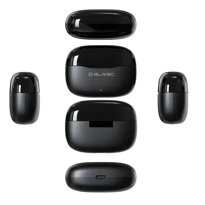 Blavec Bluetooth TWS Earphones BW-08 Speak AI (BW08SA-B) black Foto 3