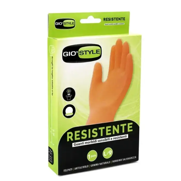 Multifunctional and durable natural latex gloves orange L/9 size 31x11,5x0,5cm Photo