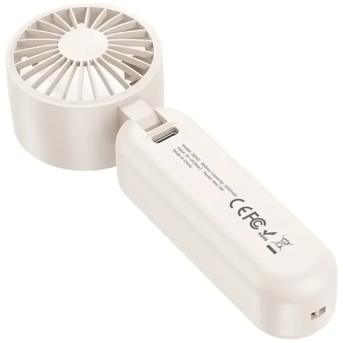 Hand fan USAMS Mini ZB352 1200mAh folding beige Фото num