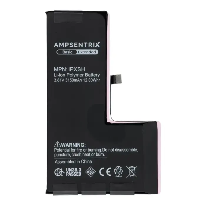  AmpSentrix Basic battery for iPhone XS (high capacity 3150 mAh) Фото num