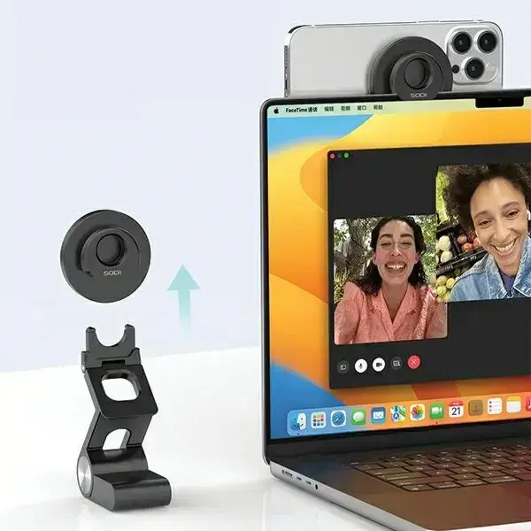 SODI Wielofunkcyjny uchwyt indukcyjny 3w1 do iMaca BM-330 czarny|black MagSafe Photo