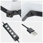 LED Ring Stream RGB lamp 10" with holder for mobile HEART + tripod JM26-10 black Фото num