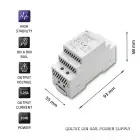 Qoltec DIN rail power supply | 30W | 24V | 1.25A | Gray Фото num