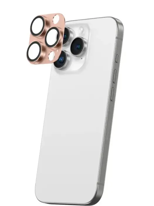 AmazingThing Aviation-Grade Alloy Tempered Glass Lens for iPhone 16 Pro | 16 Pro Max Camera Lens - Rose Gold Foto 4