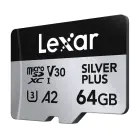 Set of 2 Lexar High-Performance Silver Plus microSDXC 2x64GB memory cards + adapter Фото num