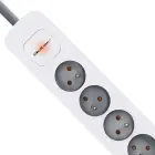 Qoltec Power strip | 5 sockets | 1.8m | White-grey Foto 11