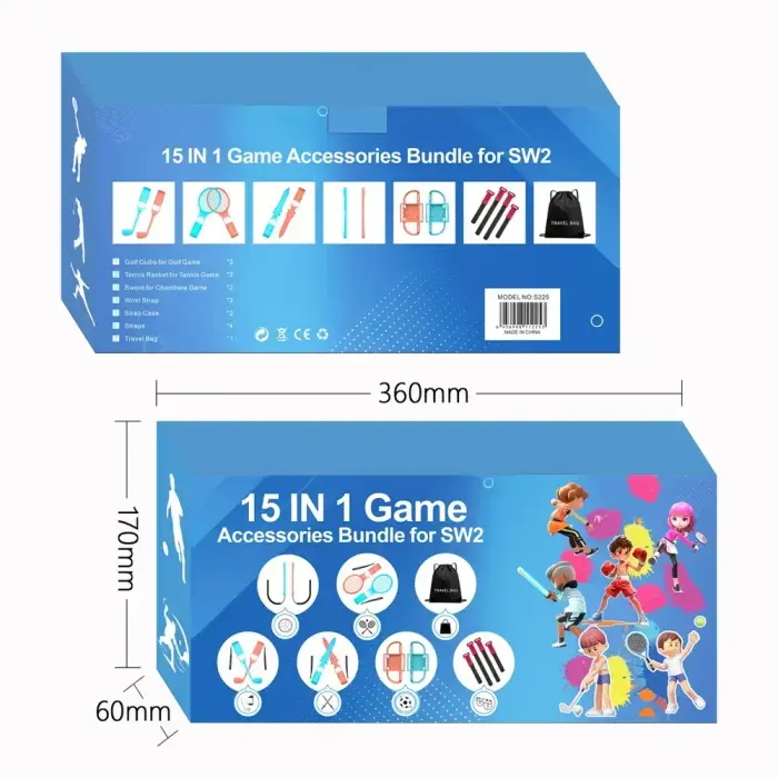 Nintendo Switch 15-in-1 Family Accessory Pack 2 - Orange and Blue Set Photo