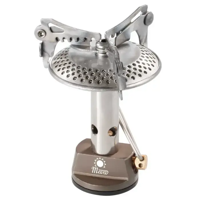 The lightest tourist stove for gas cartridges (valve or thread) HIKER 70gram 2.4kW Фото num