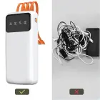 Dudao K6Pro Universal 10000mAh Power Bank with USB Cable, USB Type C, Lightning white (K6Pro-white) Foto 3