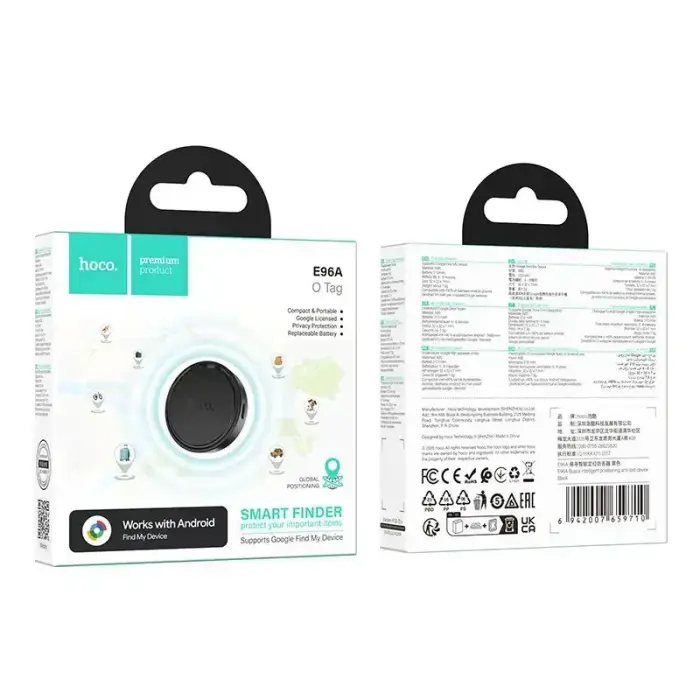 Locator compatible with Google Find My Device Hoco E96A black Foto 5