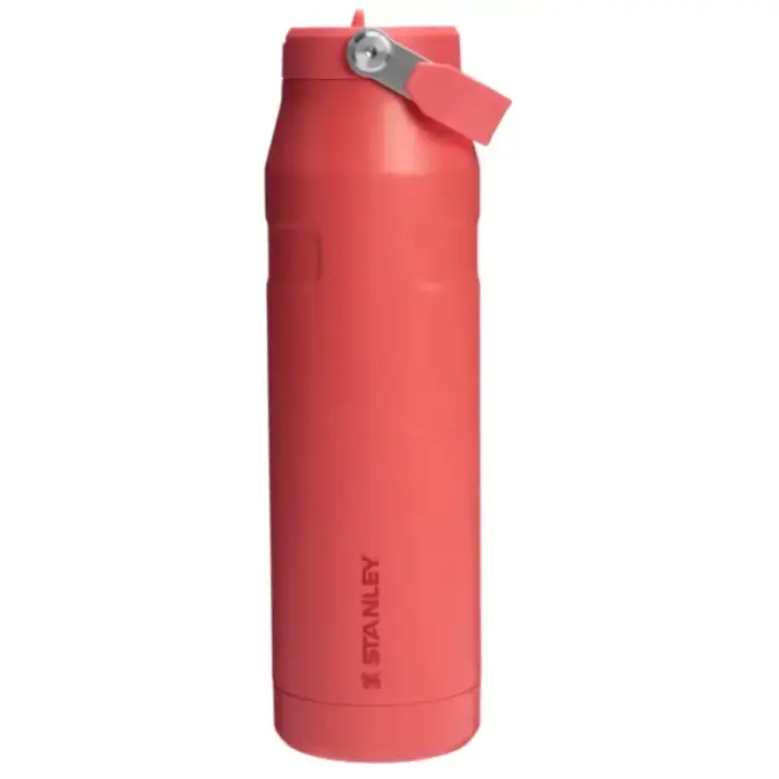 Termopudele ar salmiņu The IceFlow Bottle Flip Straw 2.0 1,06L koraļu sarkanoranža Foto 1