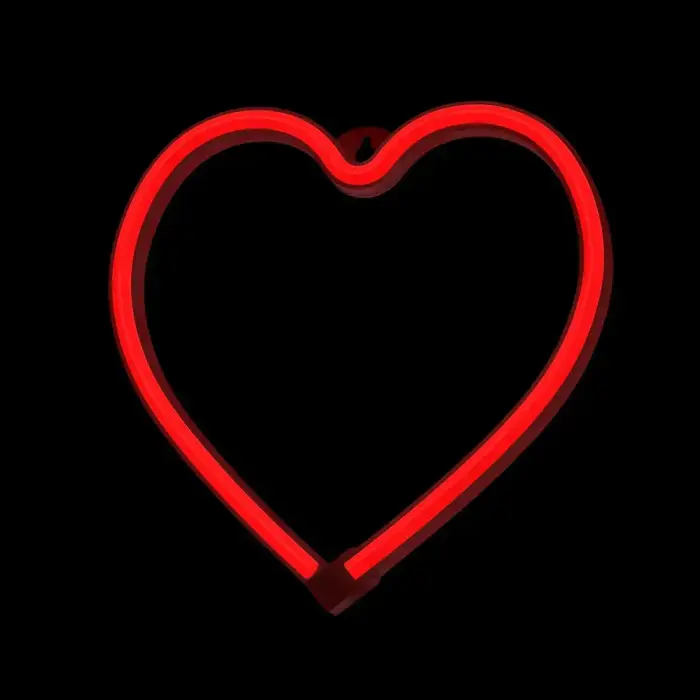 Neon LED Light HEART red Bat + USB FLNE07 Forever Light Фото num