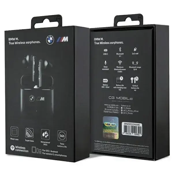 BMW słuchawki Bluetooth BMWSES20MAMK TWS + stacja dokująca czarny|black M Collection Foto 5