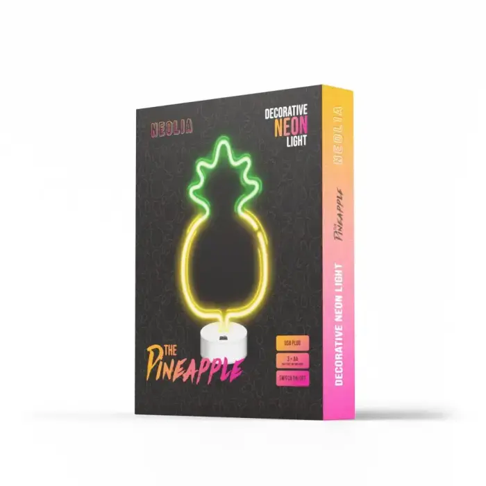 Neon LED on a stand PINEAPPLE yellow green NNE05 Neolia Фото num