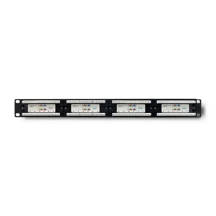 Qoltec Patch panel RACK | 24 ports | Cat 6 UTP | Black Foto 3