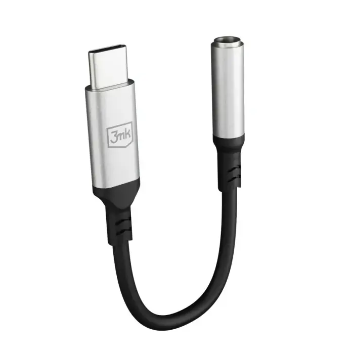 3mk USB-C adapter - 3.5 mm minijack - silver Photo