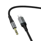 Cable AUX Jack 3,5 mm to Lightning Hoco 1,5 m UPA33A black Photo
