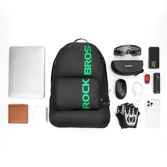 Rockbros H10-BK sports foldable backpack 18 l - black Фото num