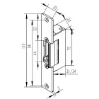 Qoltec Electric strike With lock and memory + mounting plate | 12V | Stainless steel Photo