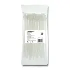 Qoltec Self-locking cable tie | 4.8*200mm | 100 pcs. | Nylon66 | UV | White Photo