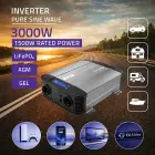 Qoltec Pure Sine Wave Inverter | 12V to 230V | 1500/3000W | LCD | USB | USC-C | Compatible with LiFePO4 GEL AGM  Foto 2