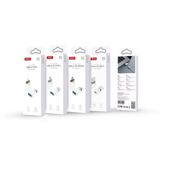 XO adapter NB256B OTG USB - USB-C white Foto 2
