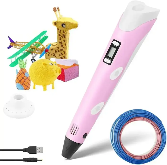 Fusion 3D printing pen for creating figures from PLA | ABS material (Ø 1.75mm) pink Photo