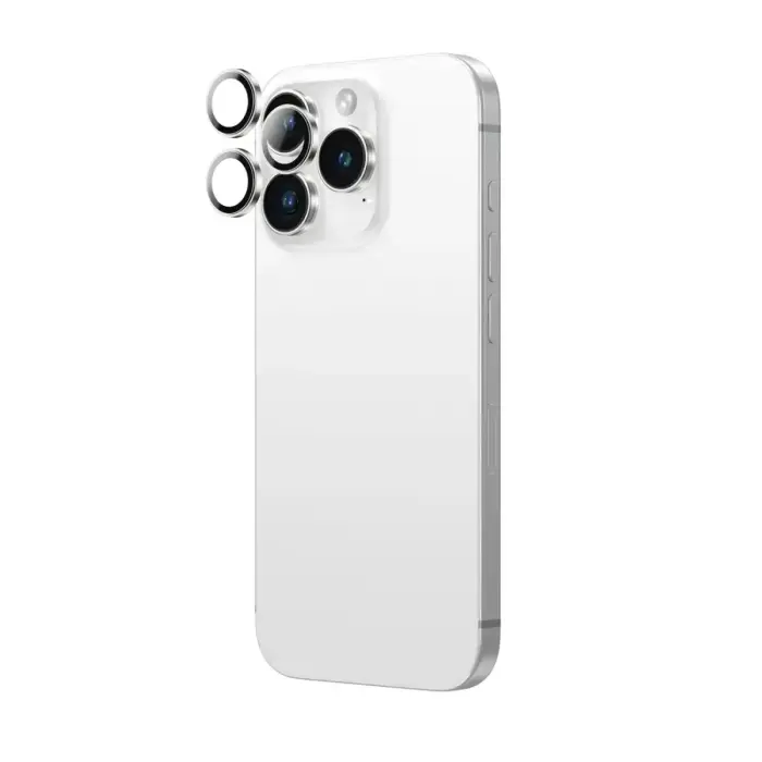 AmazingThing AR Aluminum 3 Lens Glass telefona maciņš iPhone 16 Pro, 16 Pro Max - Sudraba Foto 3