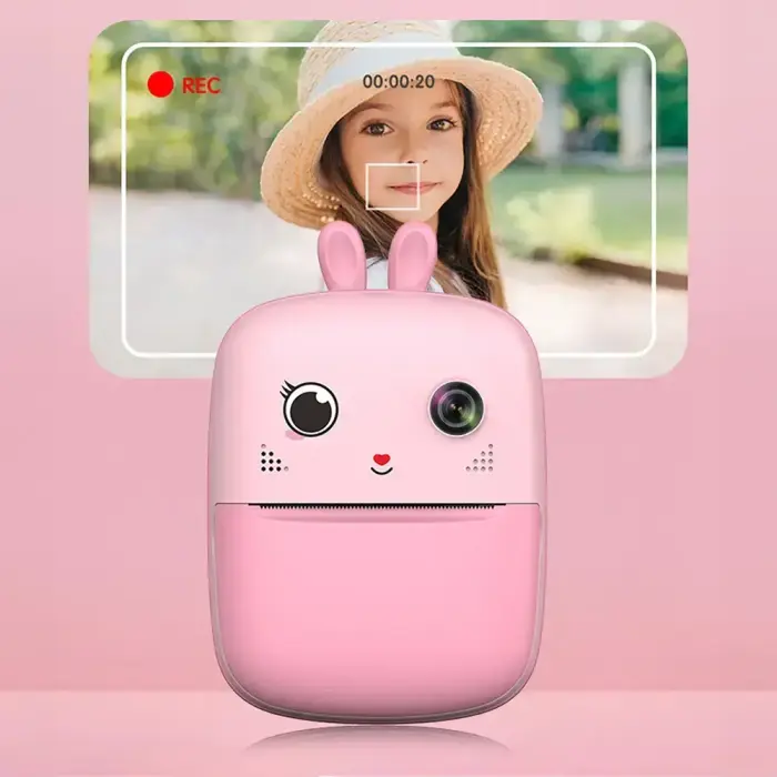 Mini Thermal Printer for Kids with Camera and Camcorder - Pink Фото num