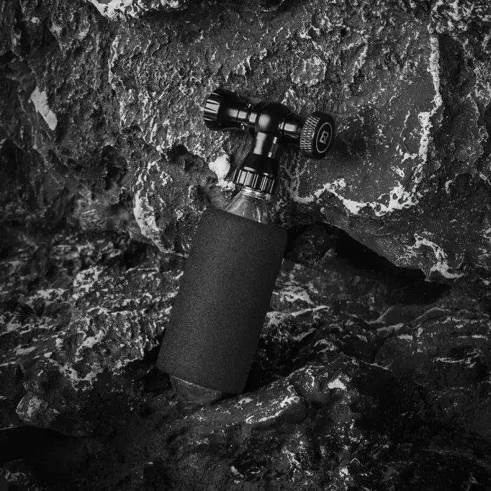 Rockbros CO₂ pump, aluminum alloy valve head, cartridge-free, Presta/Schrader compatible - black Foto 9