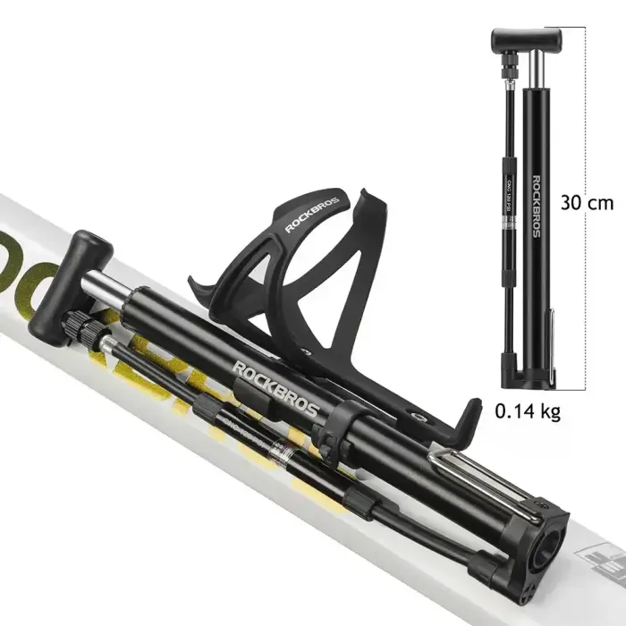 Rockbros 42322821001 floor bicycle pump - black Photo