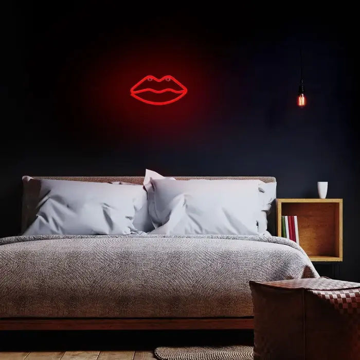 Neon LED Light LIPS red Bat + USB FLNE08 Forever Light Foto 6